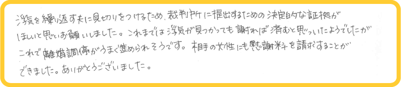 夫の素行調査